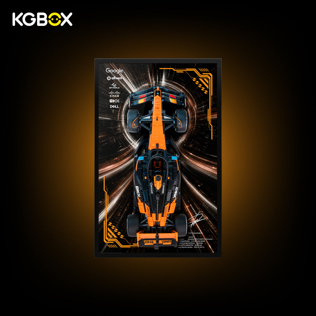 KGBOX Frame for LEGO 42228 McLaren MCL39 F1 Car - LED & UV Print