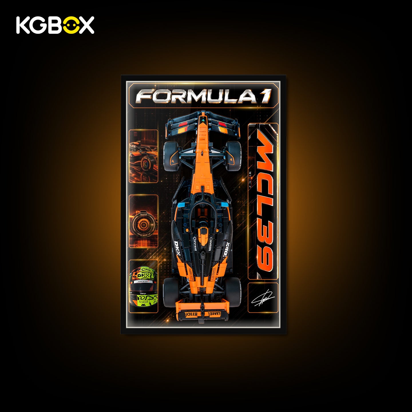 KGBOX Frame for LEGO 42228 McLaren MCL39 F1 Car - LED & UV Print