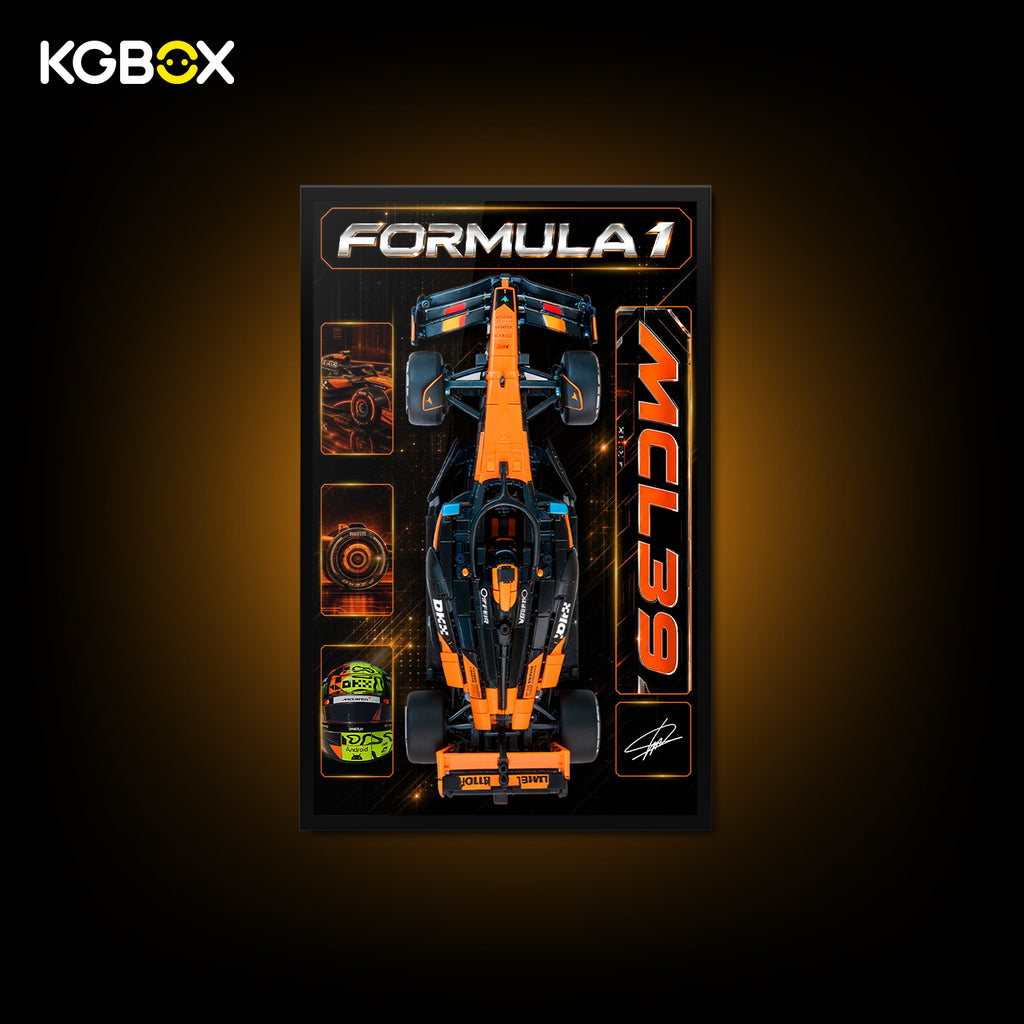 KGBOX Frame for LEGO 42228 McLaren MCL39 F1 Car - LED & UV Print