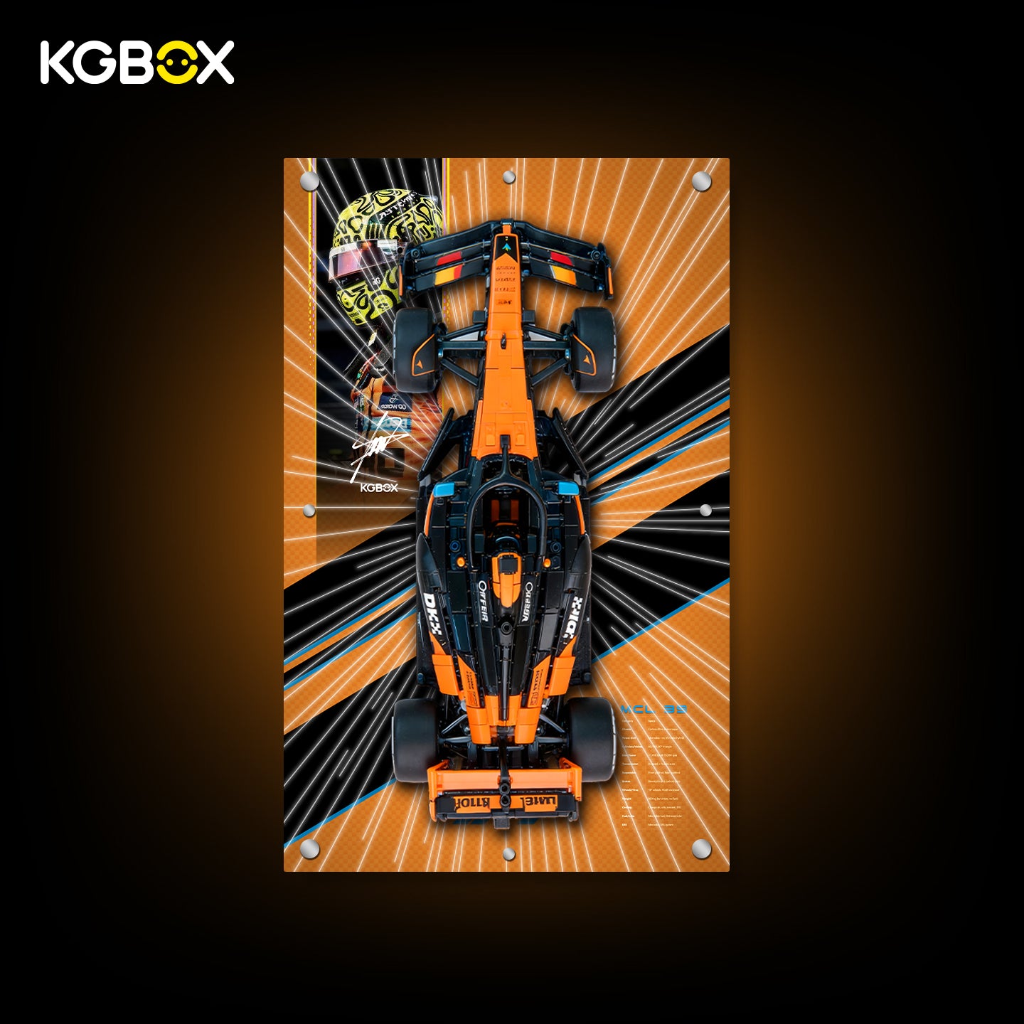 42228 LEGO McLaren MCL39 F1 Car Technic Display Panel with Printed Background and Laser LED Lights 1