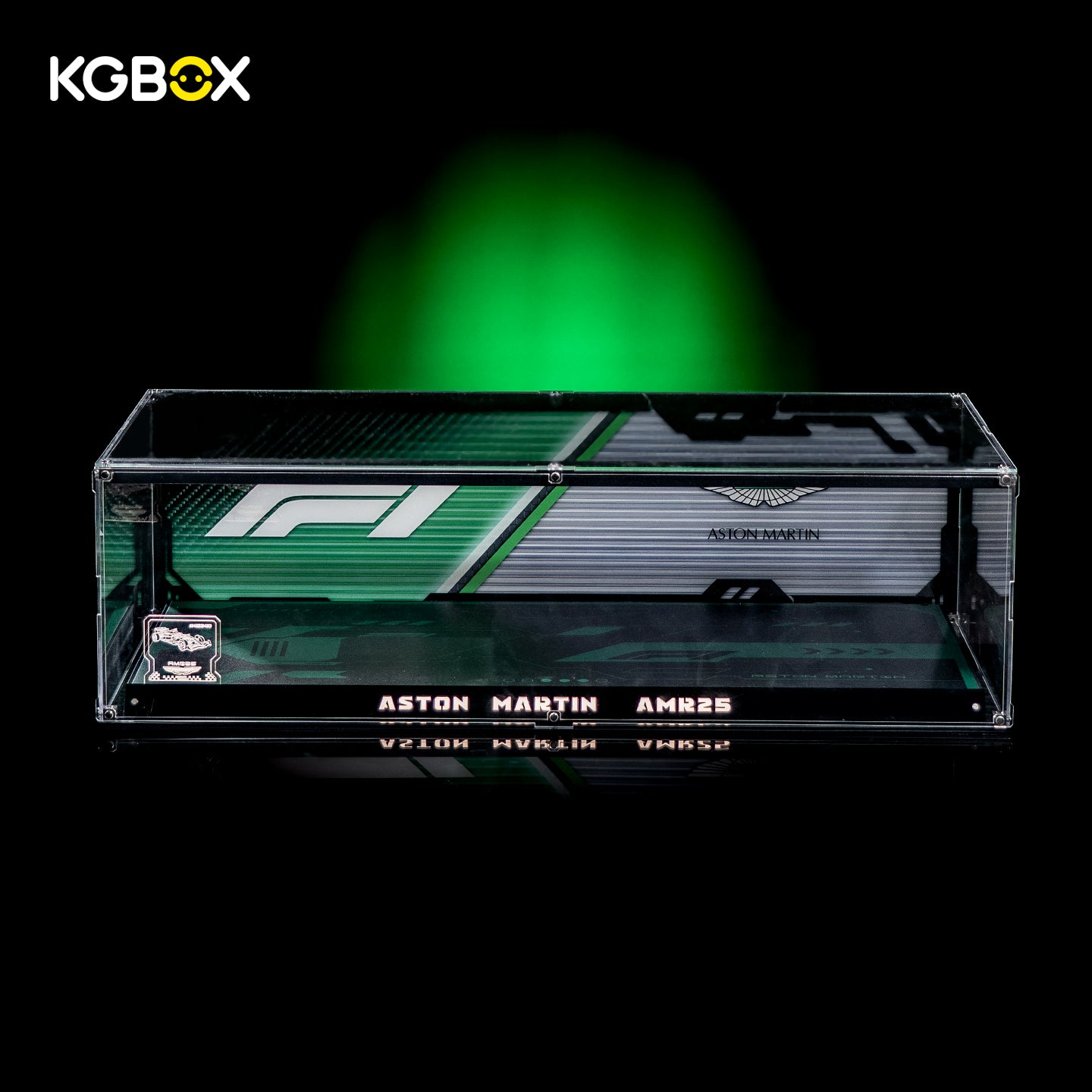KGBOX Premium Display for LEGO 42240 Aston Martin Aramco AMR25 F1 Car - LED & UV Print
