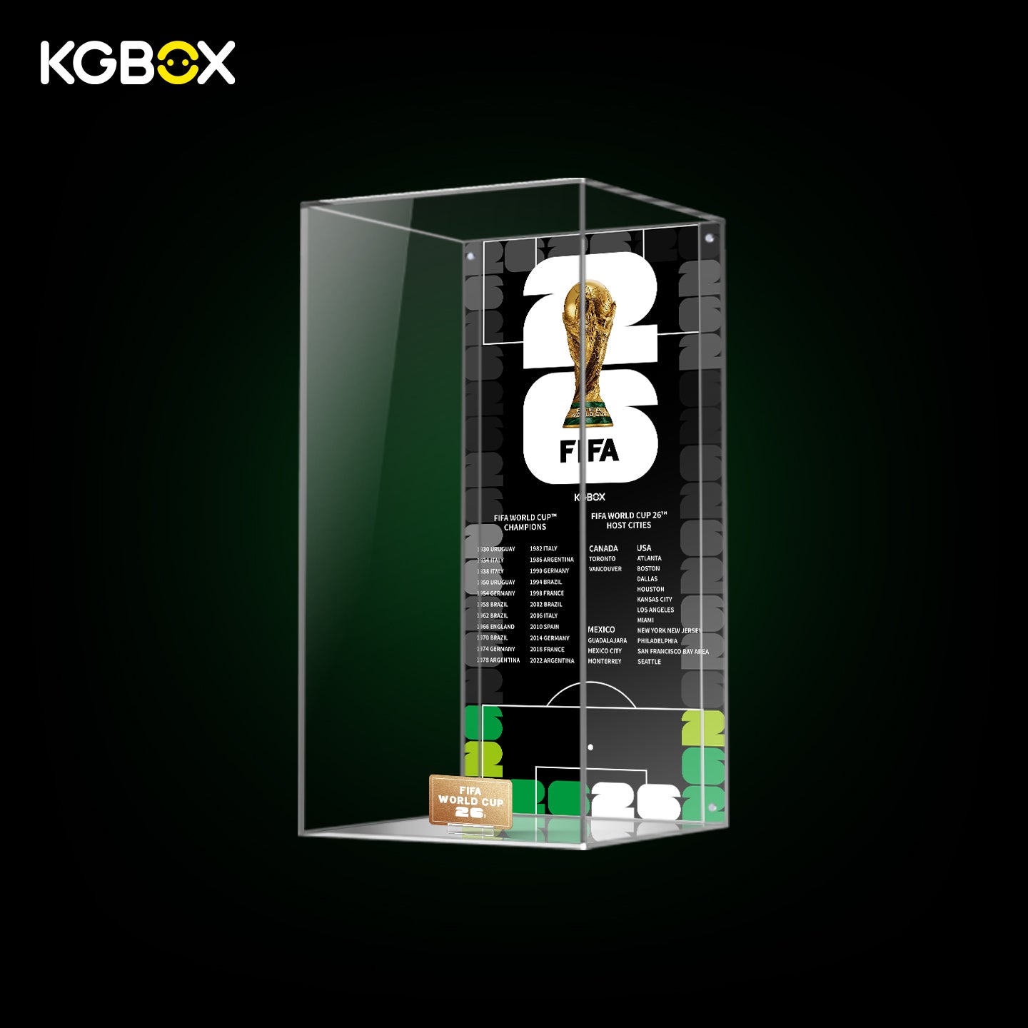 43020 LEGO FIFA World Cup Official Trophy Editions Acrylic Display Case with Printed Background 1