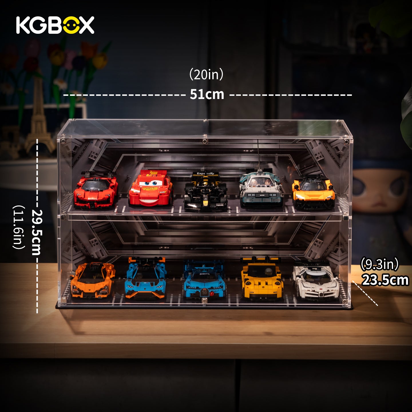 Display Case For LEGO SPEED CHAMPIONS 10in1