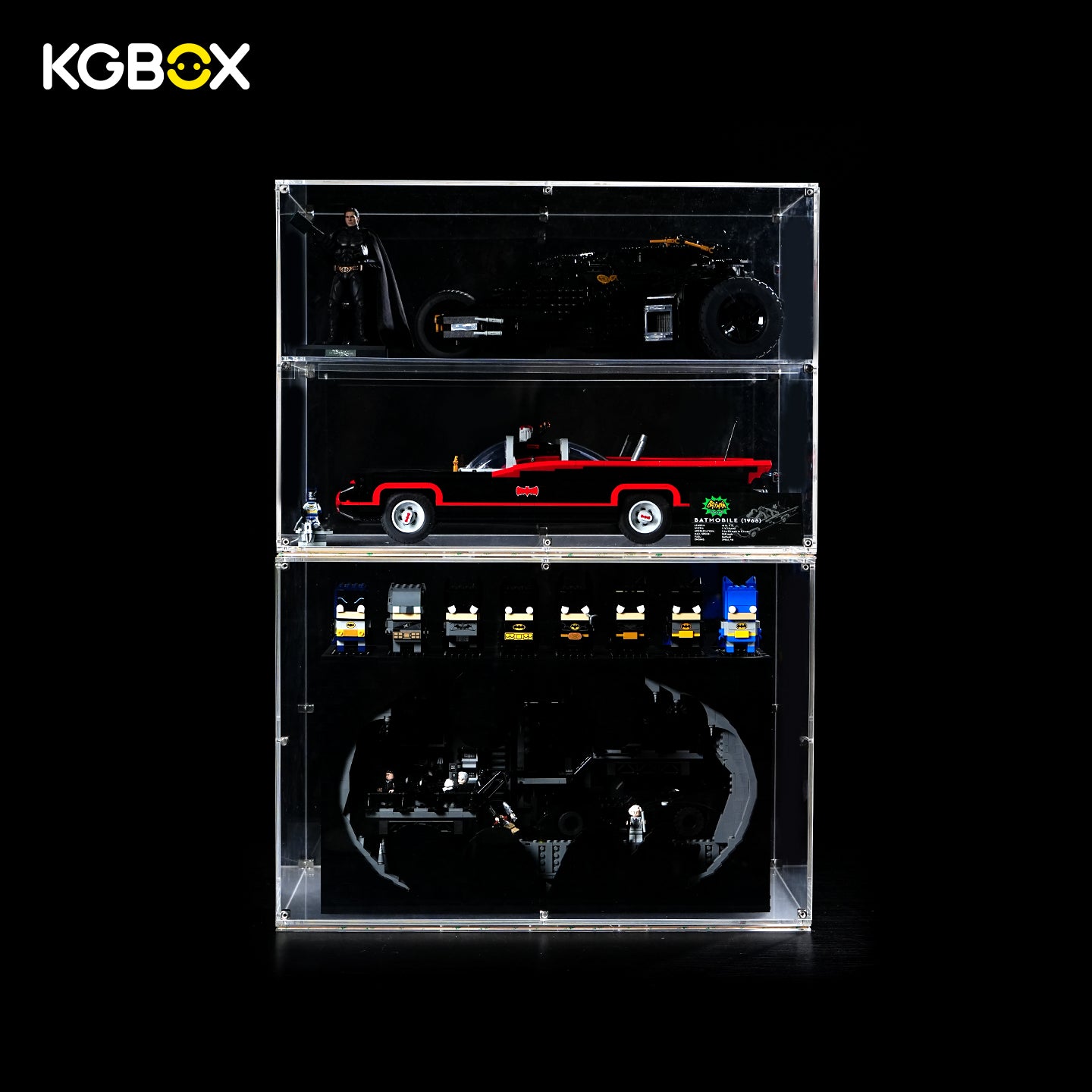 Stackable Universal Display Cases for LEGO, Collectibles, Toys - Showcase Pro | KGBOX Case