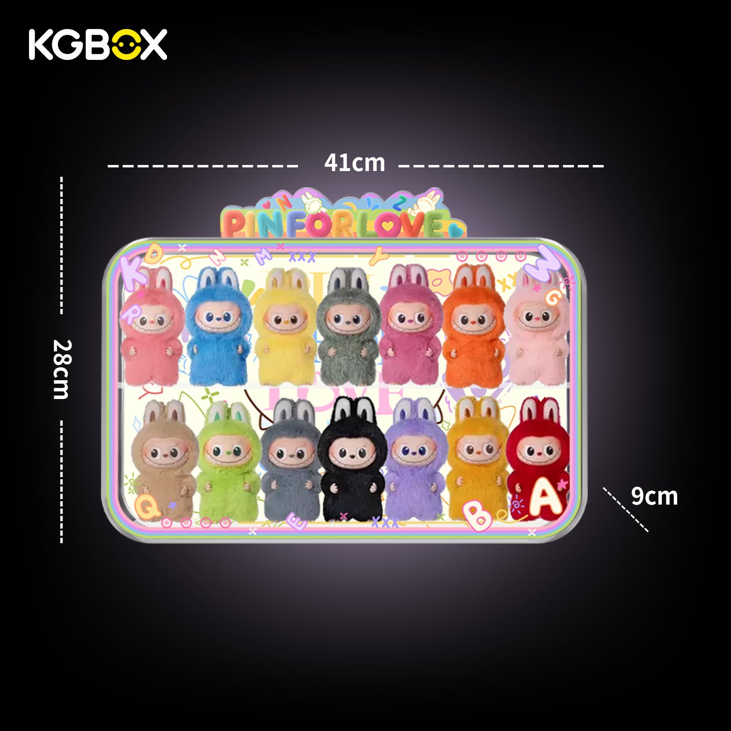 Display Case For POP MART THE MONSTERS Pin for Love Series - Vinyl Plush Pendant (A-M) & (N-Z))