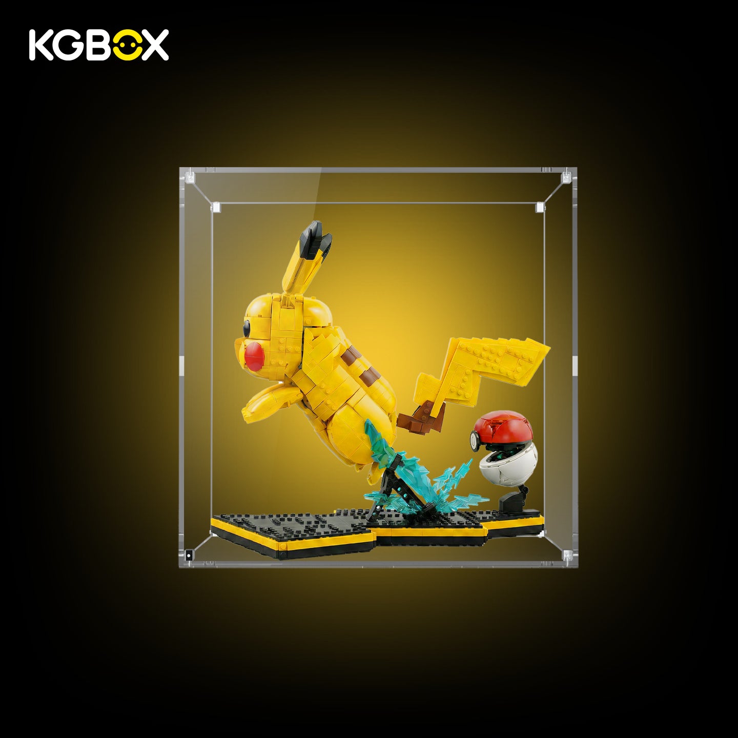 72152 LEGO Pikachu and Poke Ball Pokemon All Clear Acrylic Display Case