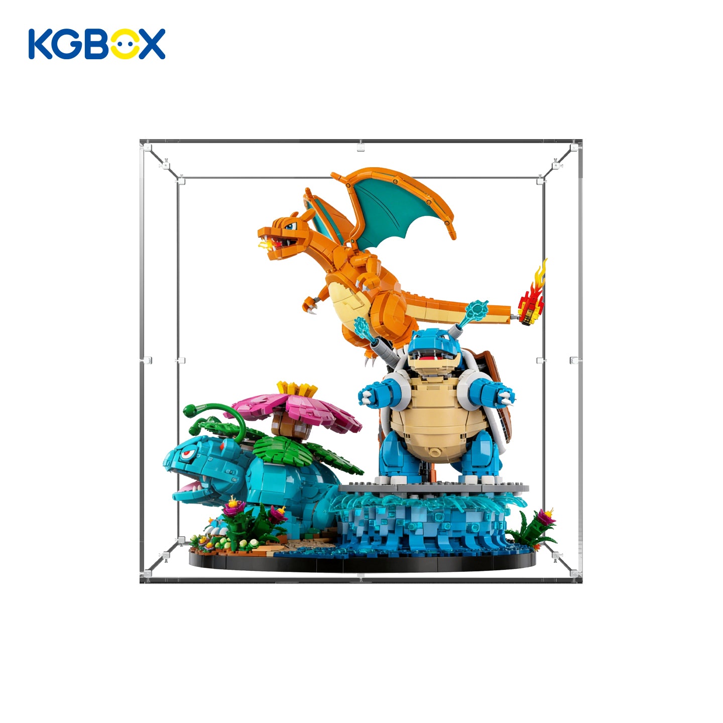 72153 LEGO Venusaur, Charizard and Blastoise Pokemon All Clear Acrylic Display Case 2