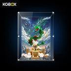 Display Case for LEGO 72168  Pokemon Rayquaza - Light-Up Logo, UV-Printed | KGBOX Case