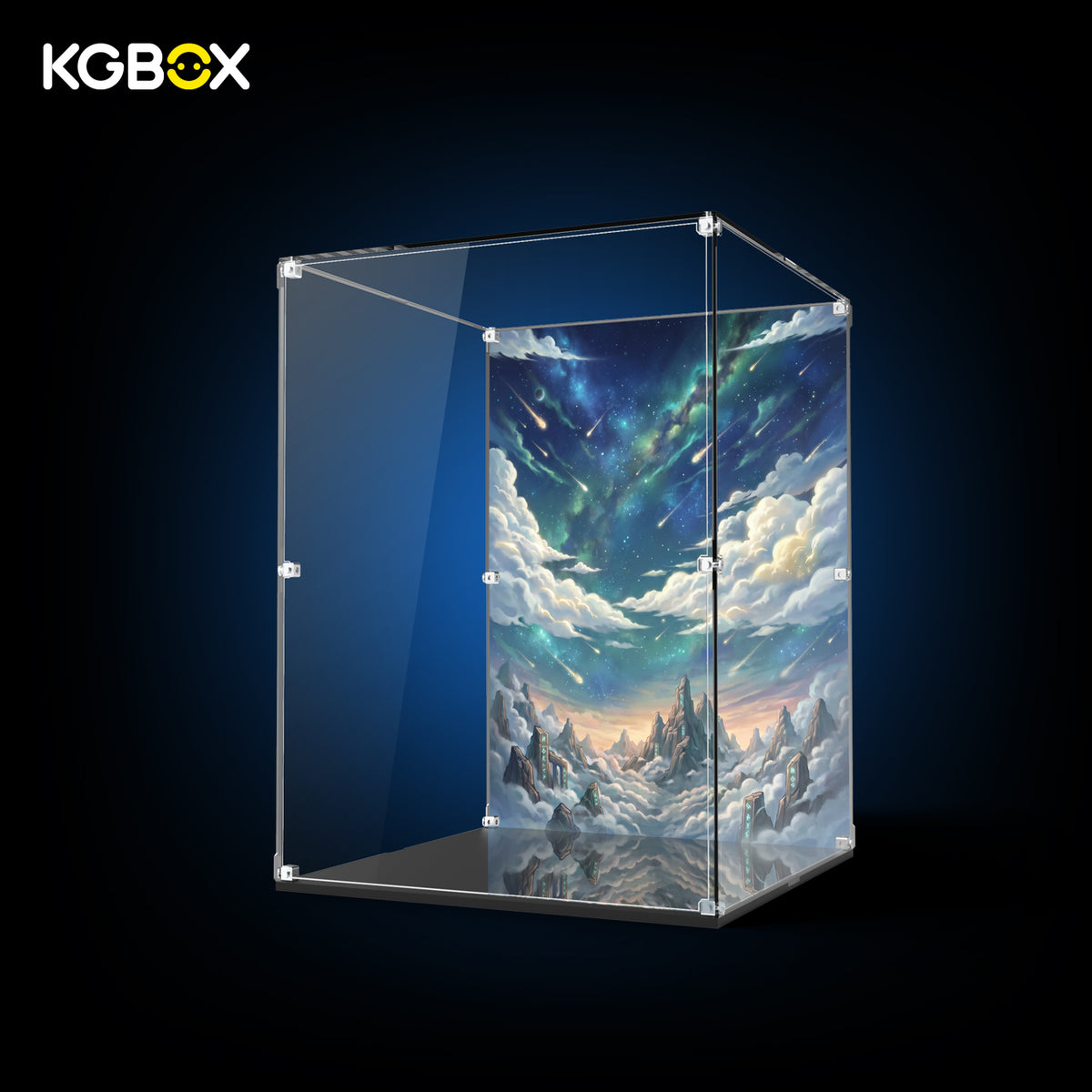 Display Case for LEGO 72168  Pokemon Rayquaza - Light-Up Logo, UV-Printed | KGBOX Case