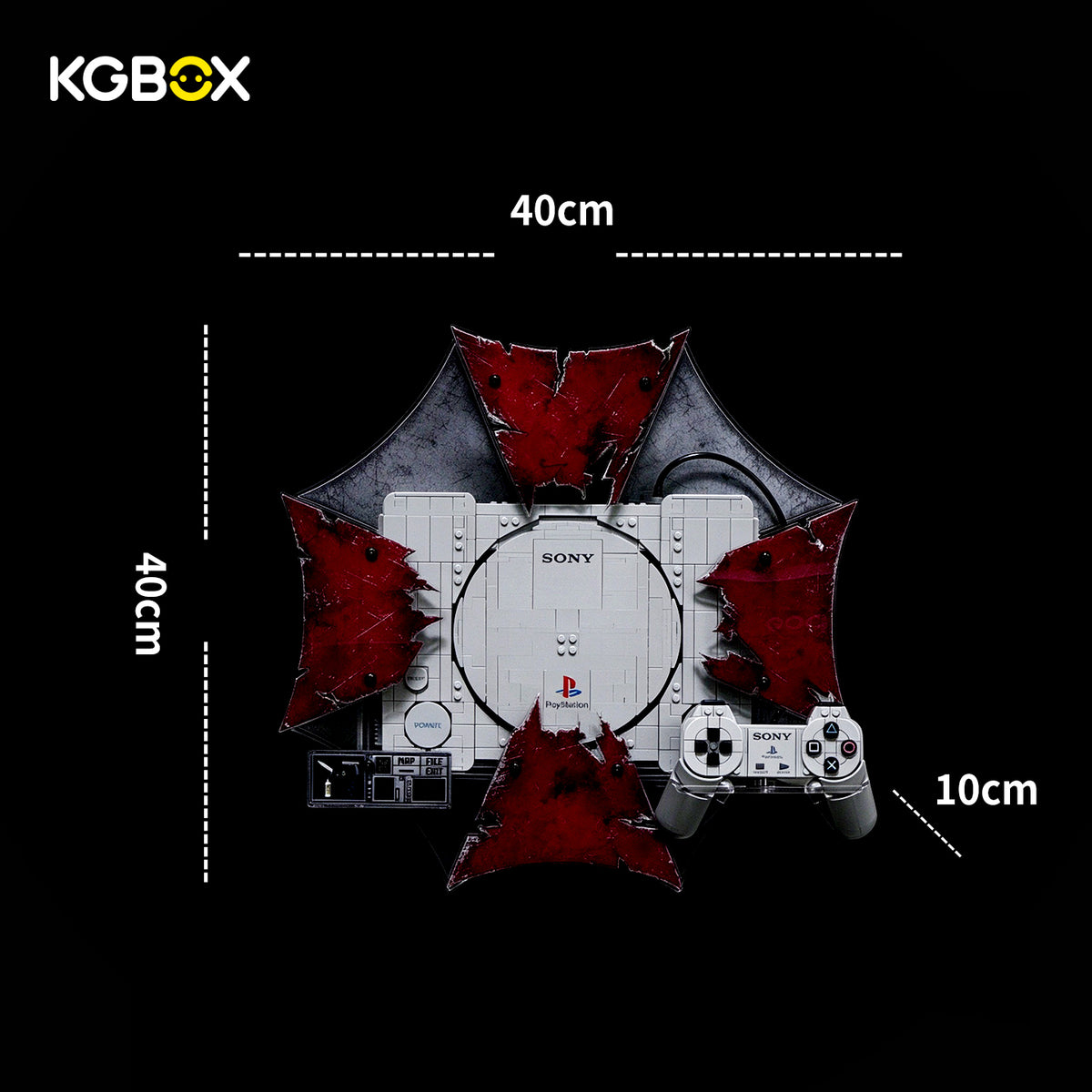Theme Wall Display for LEGO PlayStation 1 (72306) – Tabletop or Wall Mount | KGBOX