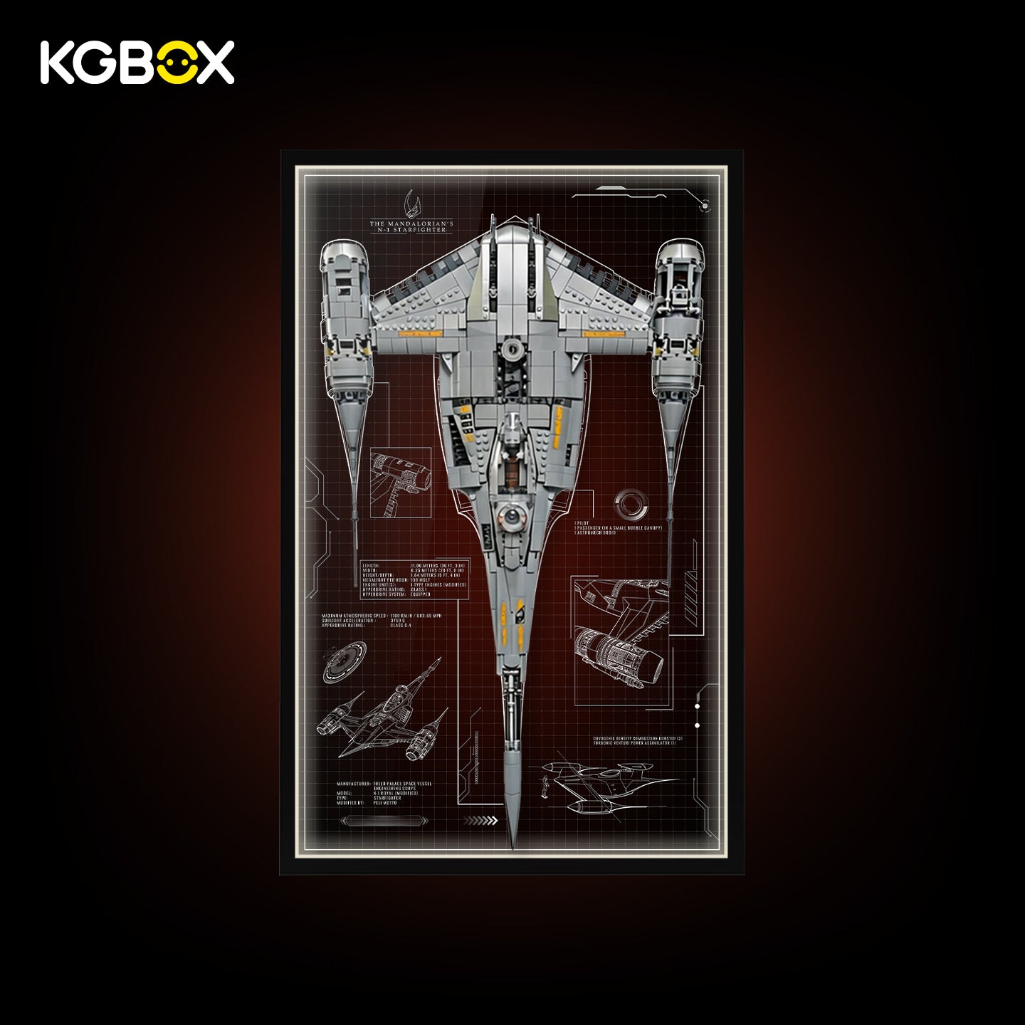 Frame For LEGO 75442 The Mandalorian's N-1 Starfighter
