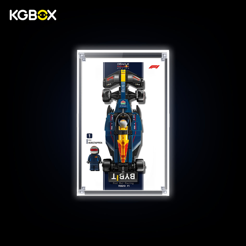 Display Case for LEGO Oracle Red Bull Racing RB20 F1 Race Car (77243) Speed Champions Series