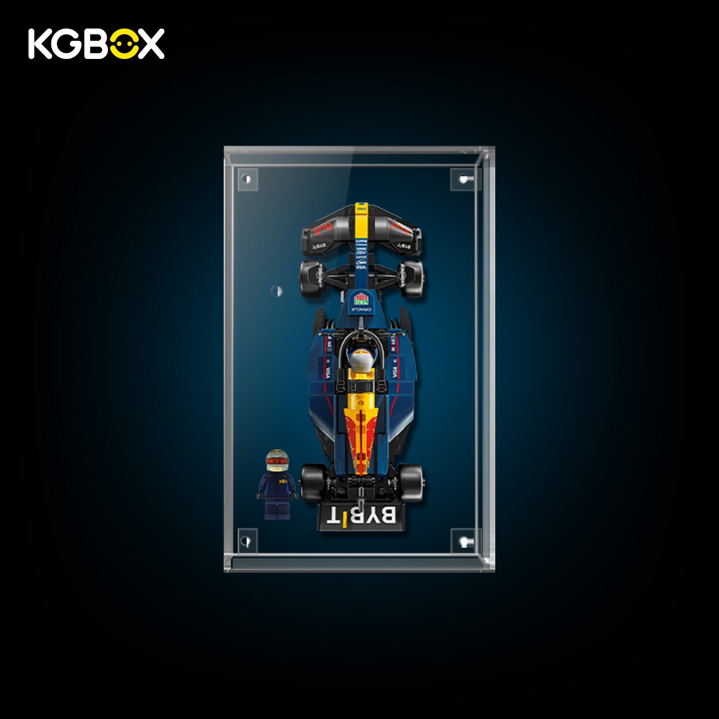 77243 LEGO Oracle Red Bull Racing RB20 F1 Race Car Speed Champions All Clear Acrylic Display Case