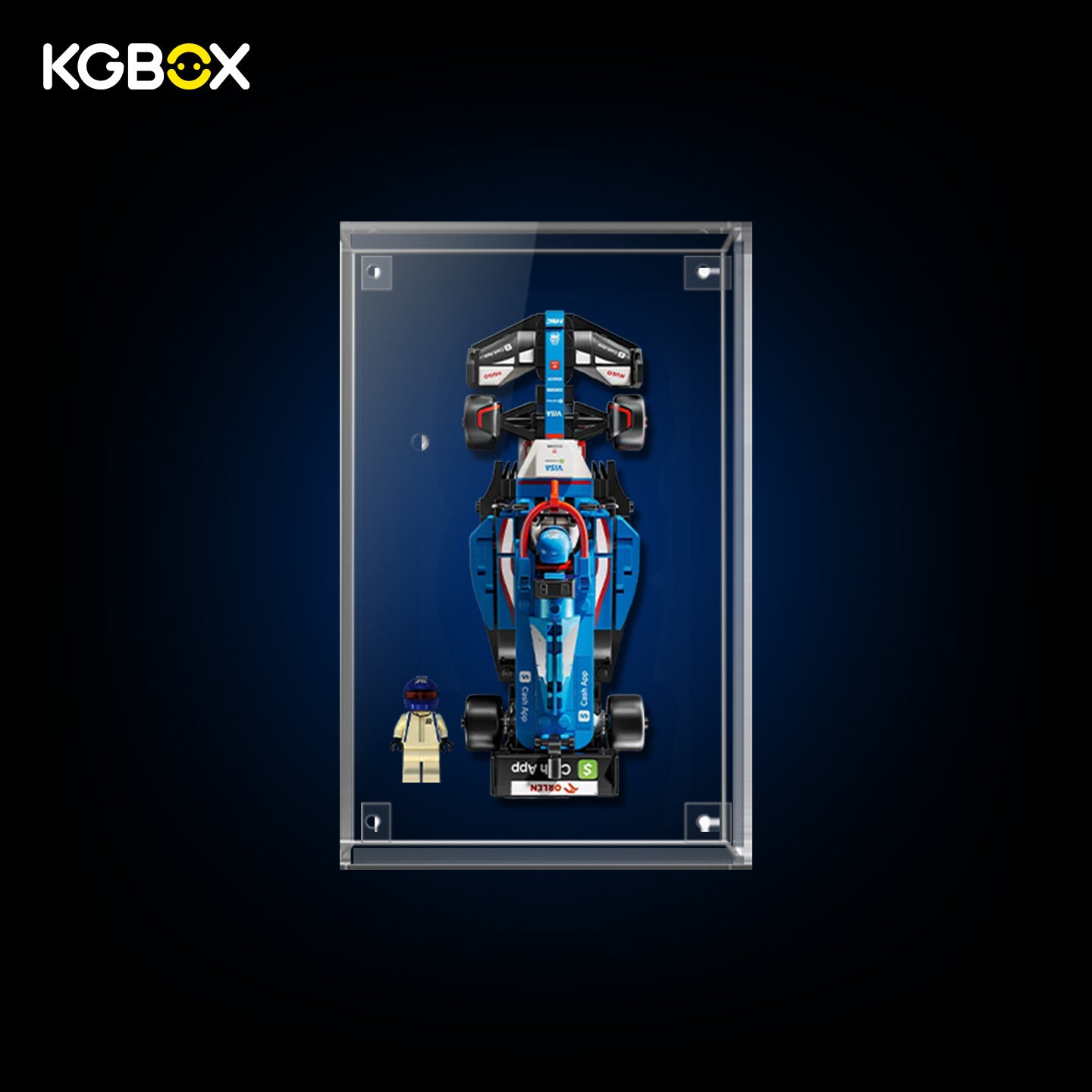 77246 LEGO Visa Cash App RB VCARB 01 F1 Race Car Speed Champions All Clear Acrylic Display Case
