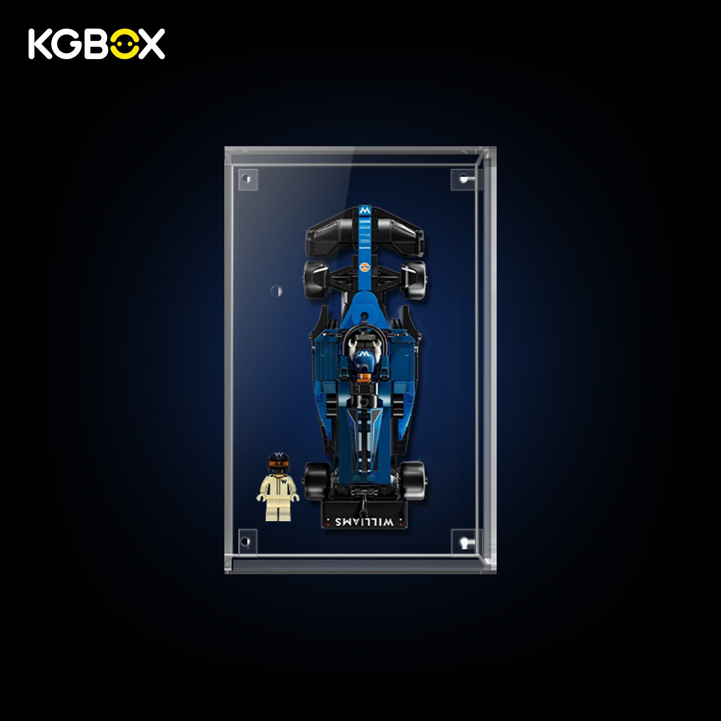 77249 LEGO Williams Racing FW46 F1 Race Car Speed Champions All Clear Acrylic Display Case
