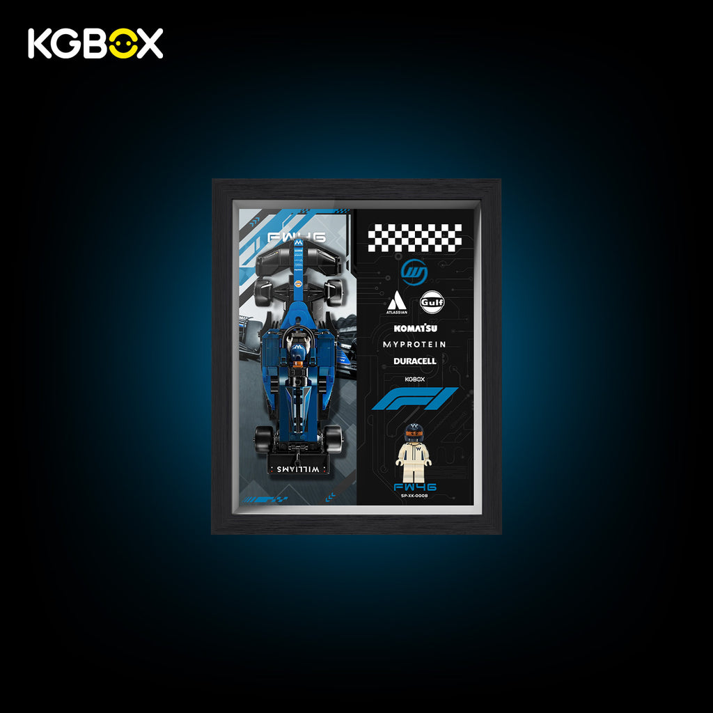 77249 LEGO Williams Racing FW46 F1 Race Car Speed Champions Display Frame with Printed Background