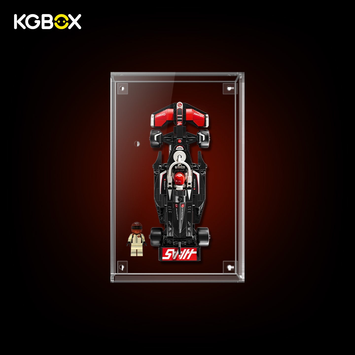 77250 LEGO MoneyGram Haas F1 Team VF 24 Race Car Speed Champions All Clear Acrylic Display Case