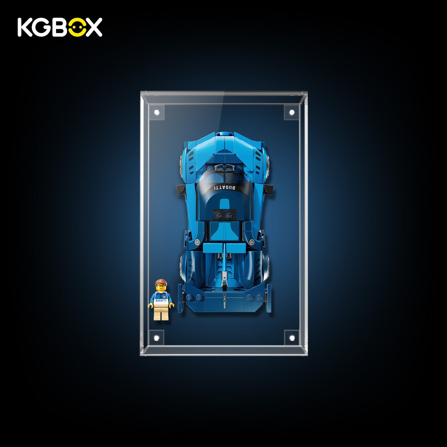 77253 LEGO Bugatti Vision GT Hyper Sports Car Speed Champions All Clear Acrylic Display Case