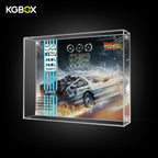 77256 LEGO Time Machine from Back to the Future Acrylic Display Case with Printed Background 1