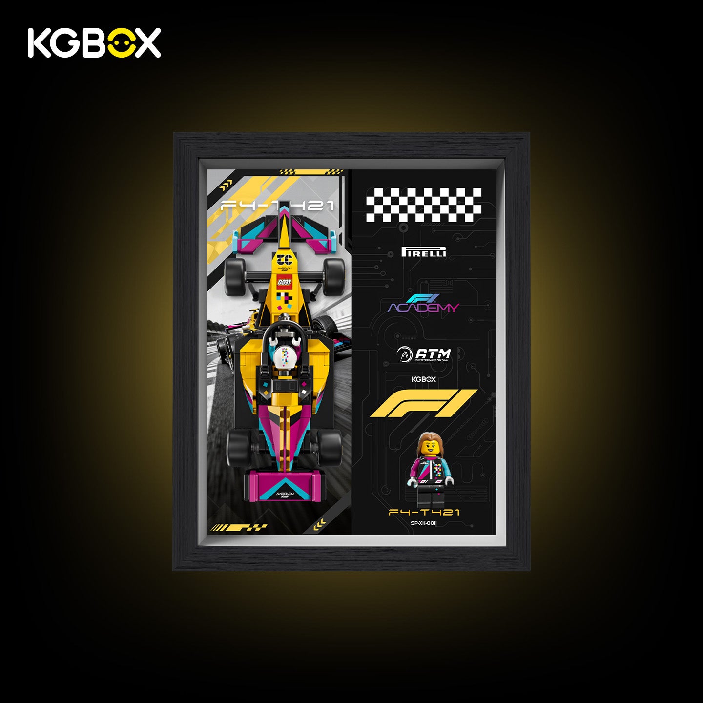 77258 LEGO F1 ACADEMY LEGO Race Car Speed Champions Display Frame with Printed Background