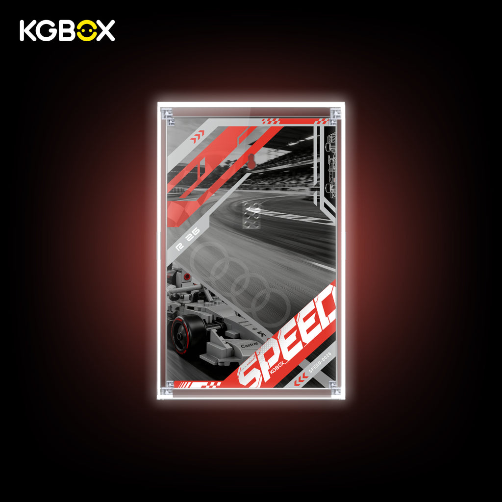 Display Case for LEGO Audi Revolut F1 Team R26 Race Car (77259) Speed Champions Series