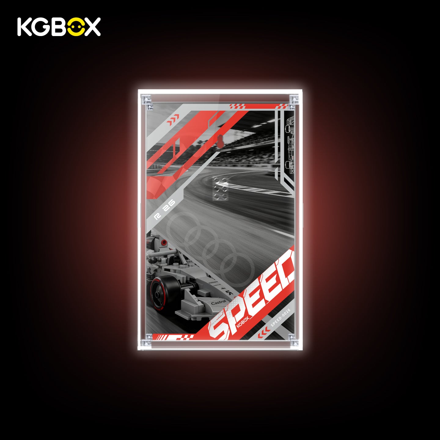 Display Case for LEGO Audi Revolut F1 Team R26 Race Car (77259) Speed Champions Series