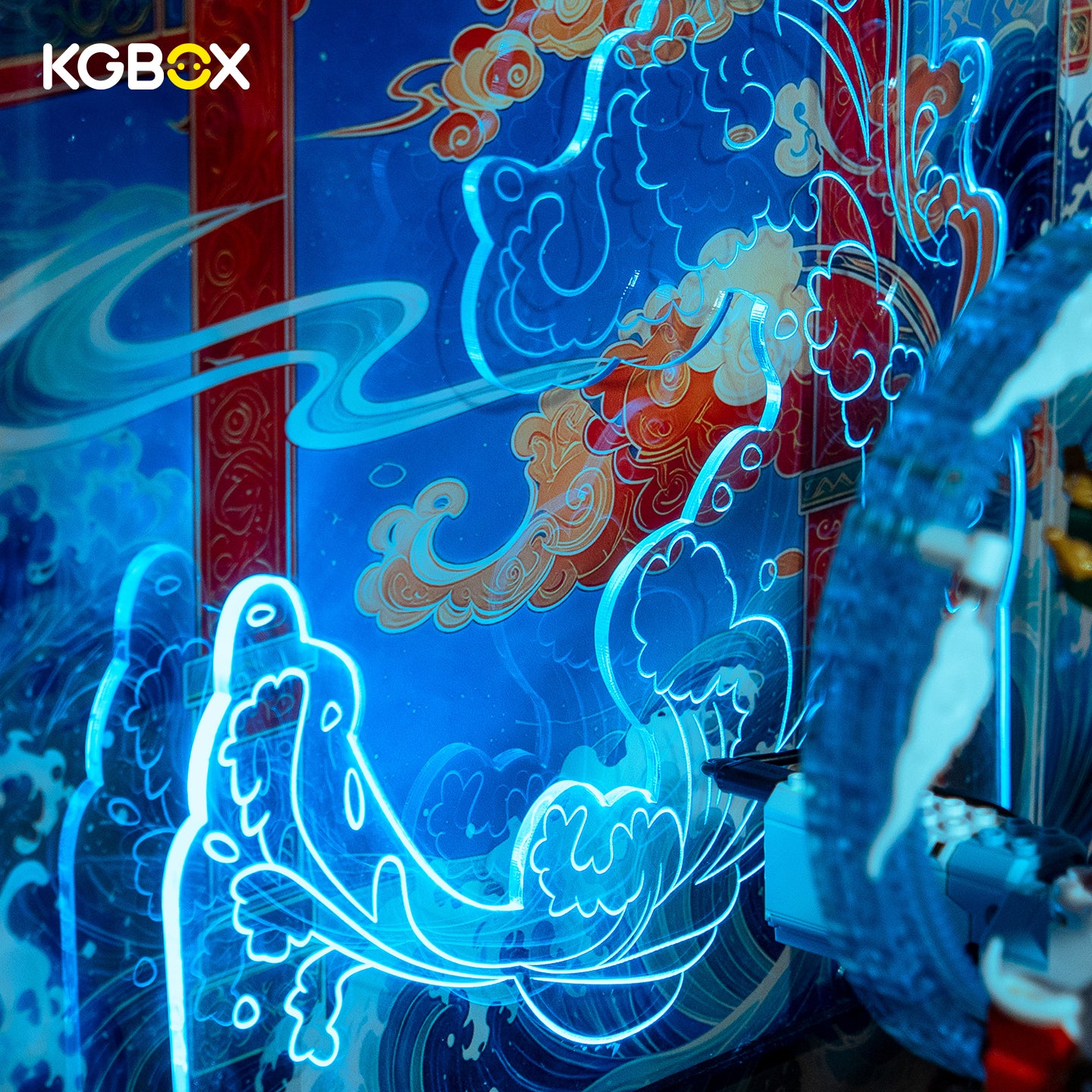 LED Display Case for LEGO 80120 Prosperity Carp Leaping