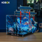LED Display Case for LEGO 80120 Prosperity Carp Leaping