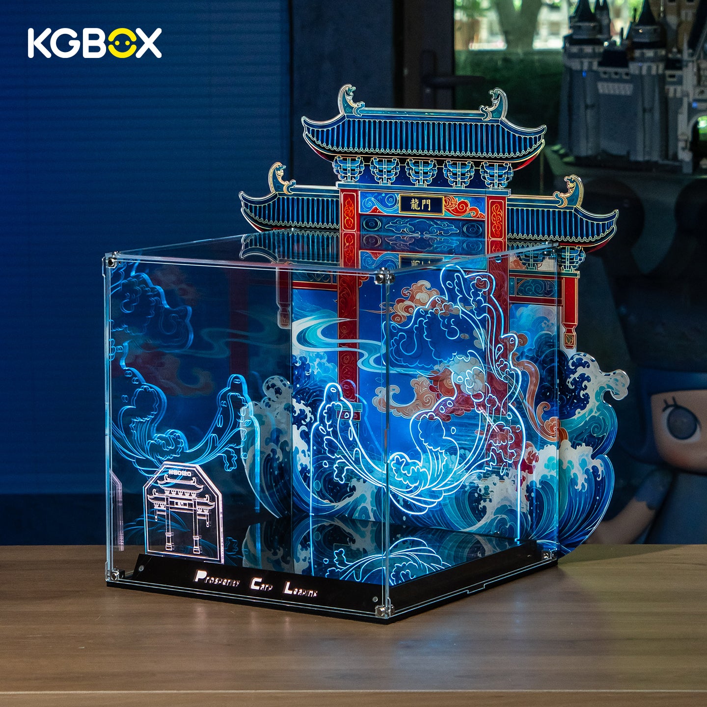 LED Display Case for LEGO 80120 Prosperity Carp Leaping