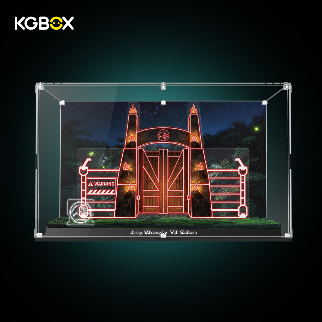 LED Display Case For LEGO 77984 Jurassic World Jurassic Park Jeep Wrangler