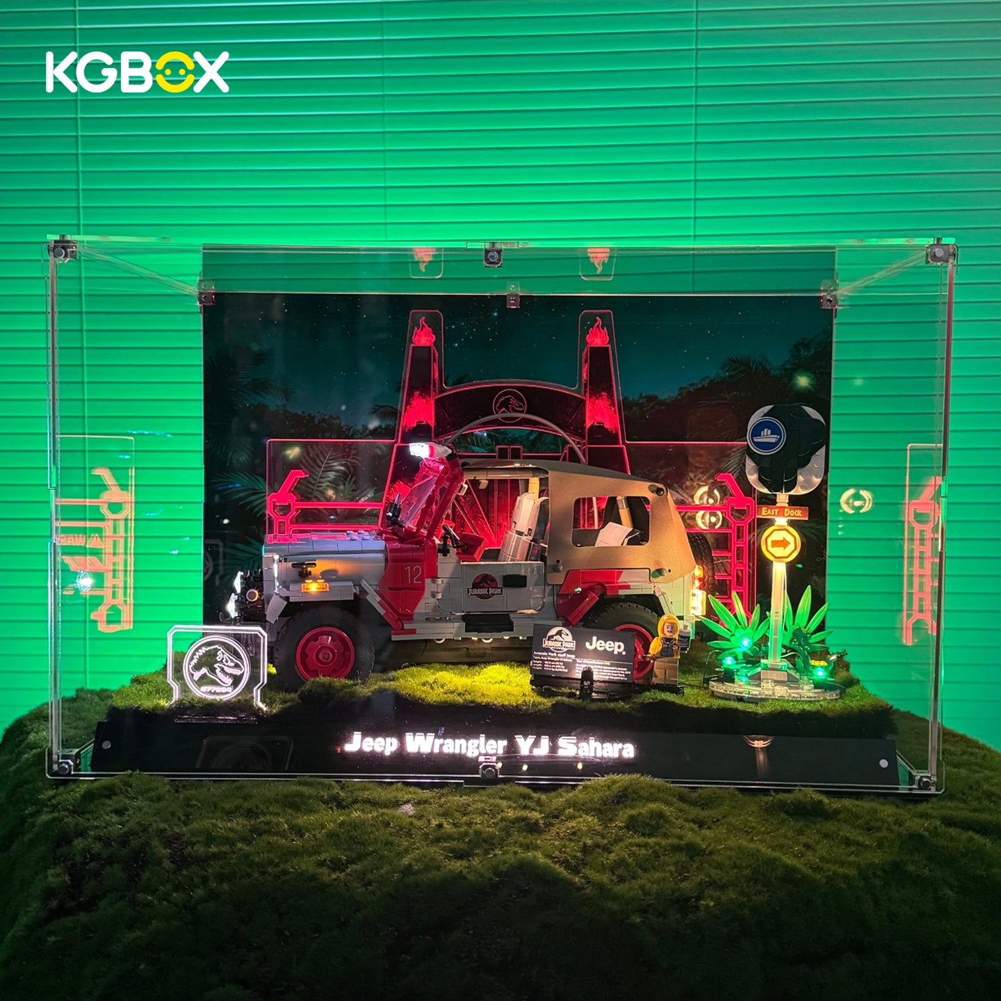 【新品】JURASSIC / LIVE THE WILD SIDE　赤ケース Premium Display Case for LEGO 77984 Jurassic World Jurassic Park