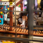 LEGO 21319 10292 Central Perk Friends Apartments display case, rear-right angle – KGBOX
