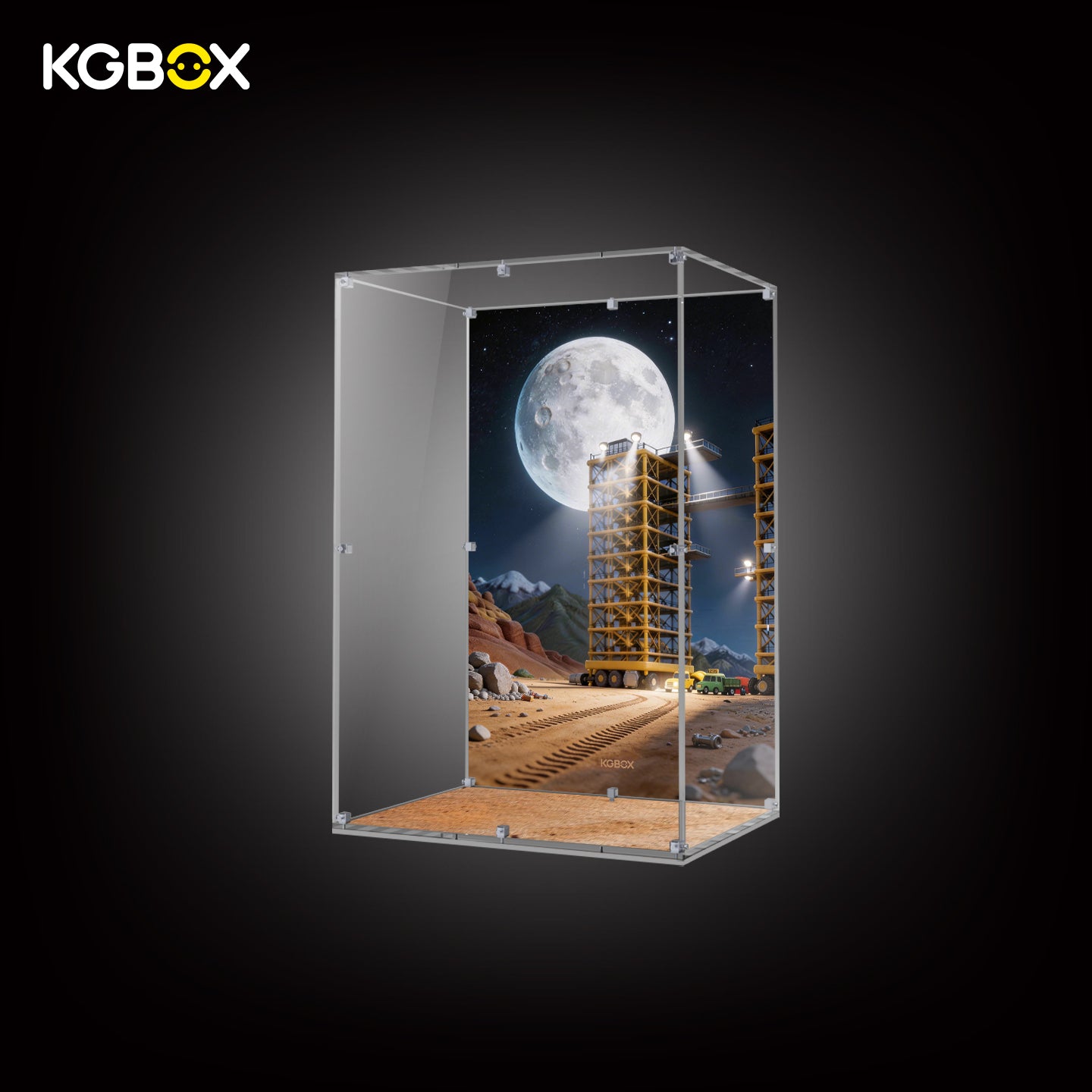 Display Case For LEGO 21367 Moon Rocket