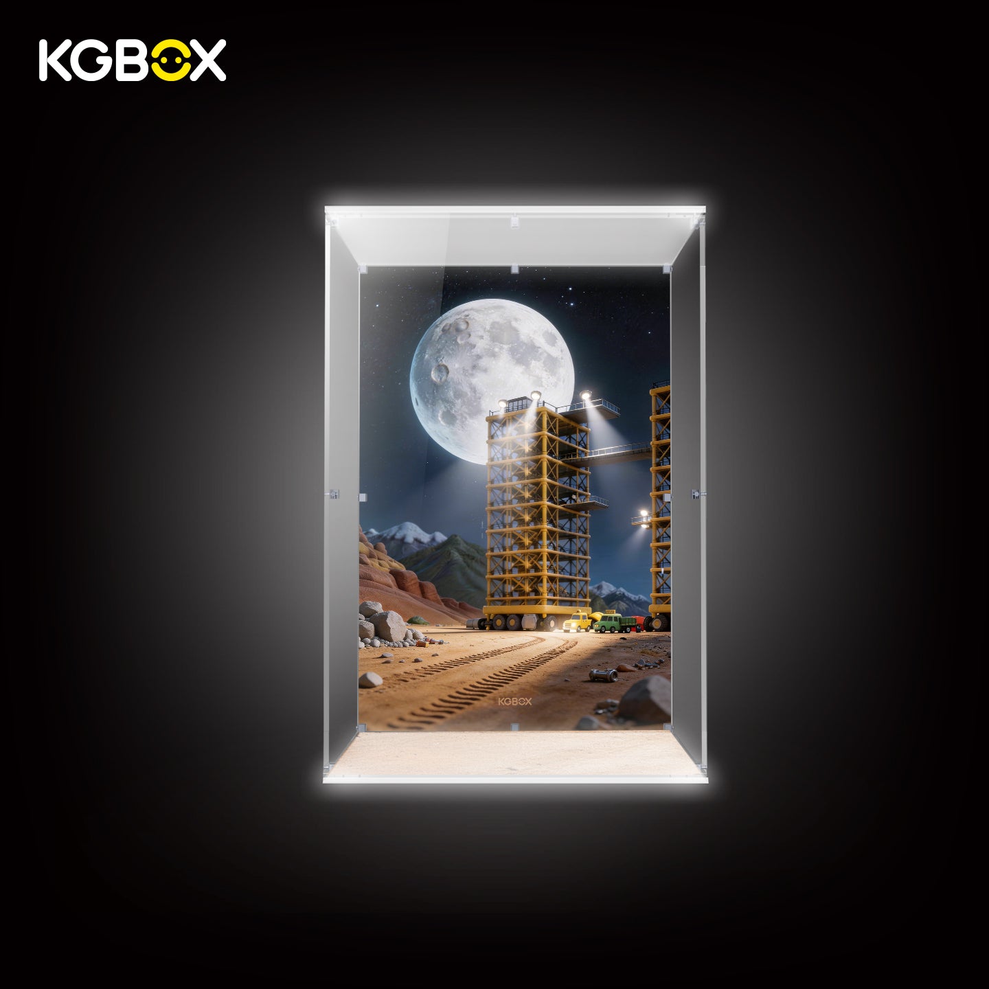 Display Case For LEGO 21367 Moon Rocket