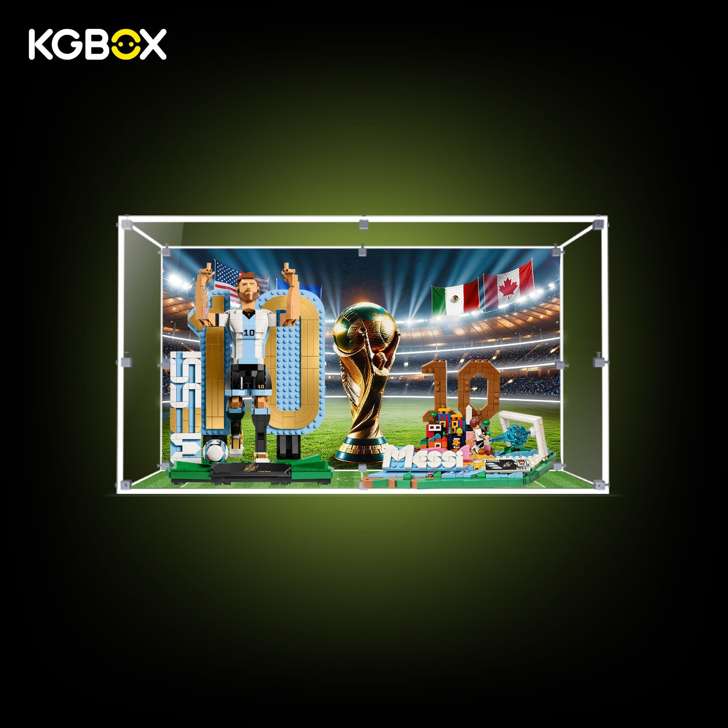 Display Case For LEGO 43015 43016 Messi Ronaldo Soccer Legend Collector 2in1_Edition