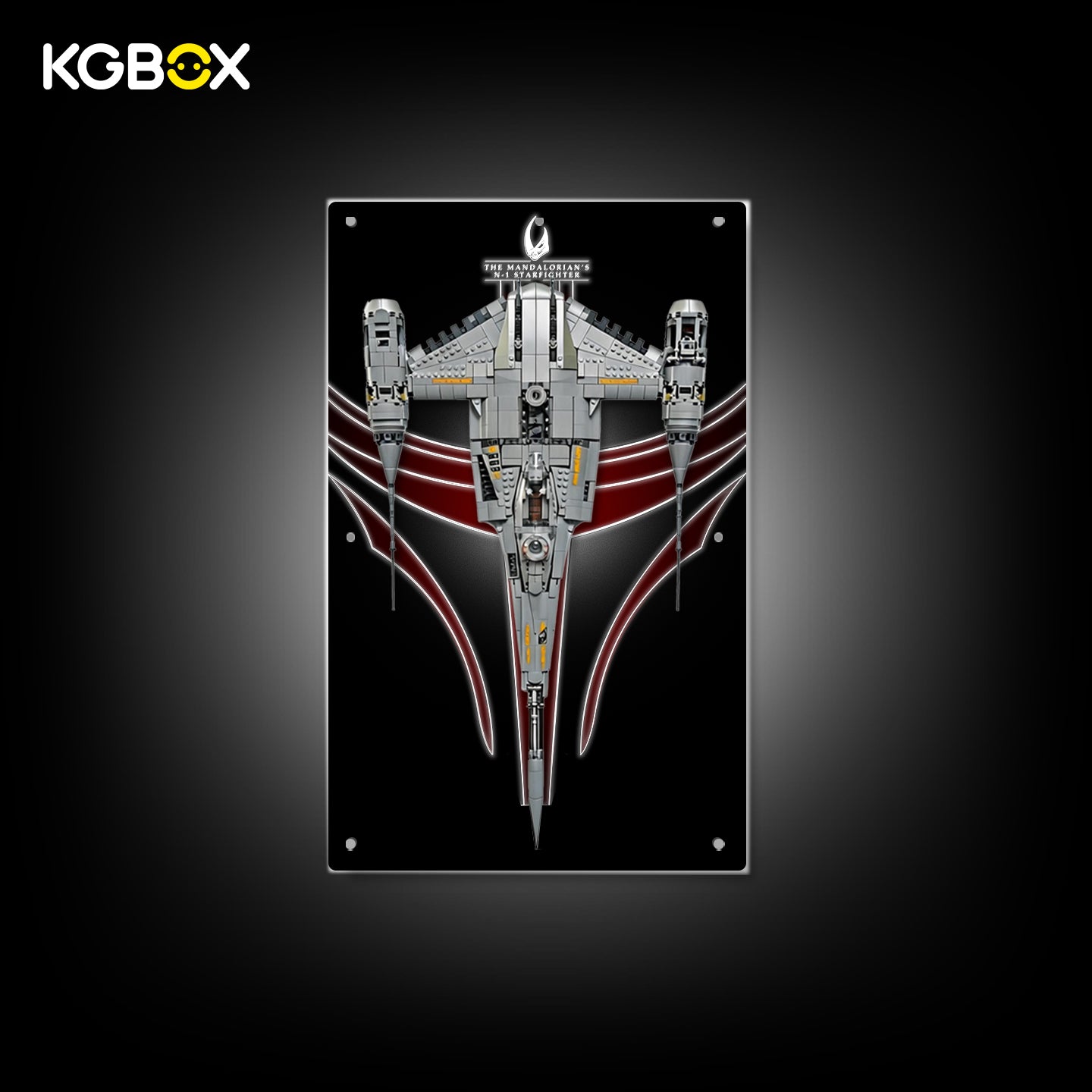 Acrylic Wall Mounted Board for LEGO Star Wars75442 The Mandalorians N1 Starfighter
