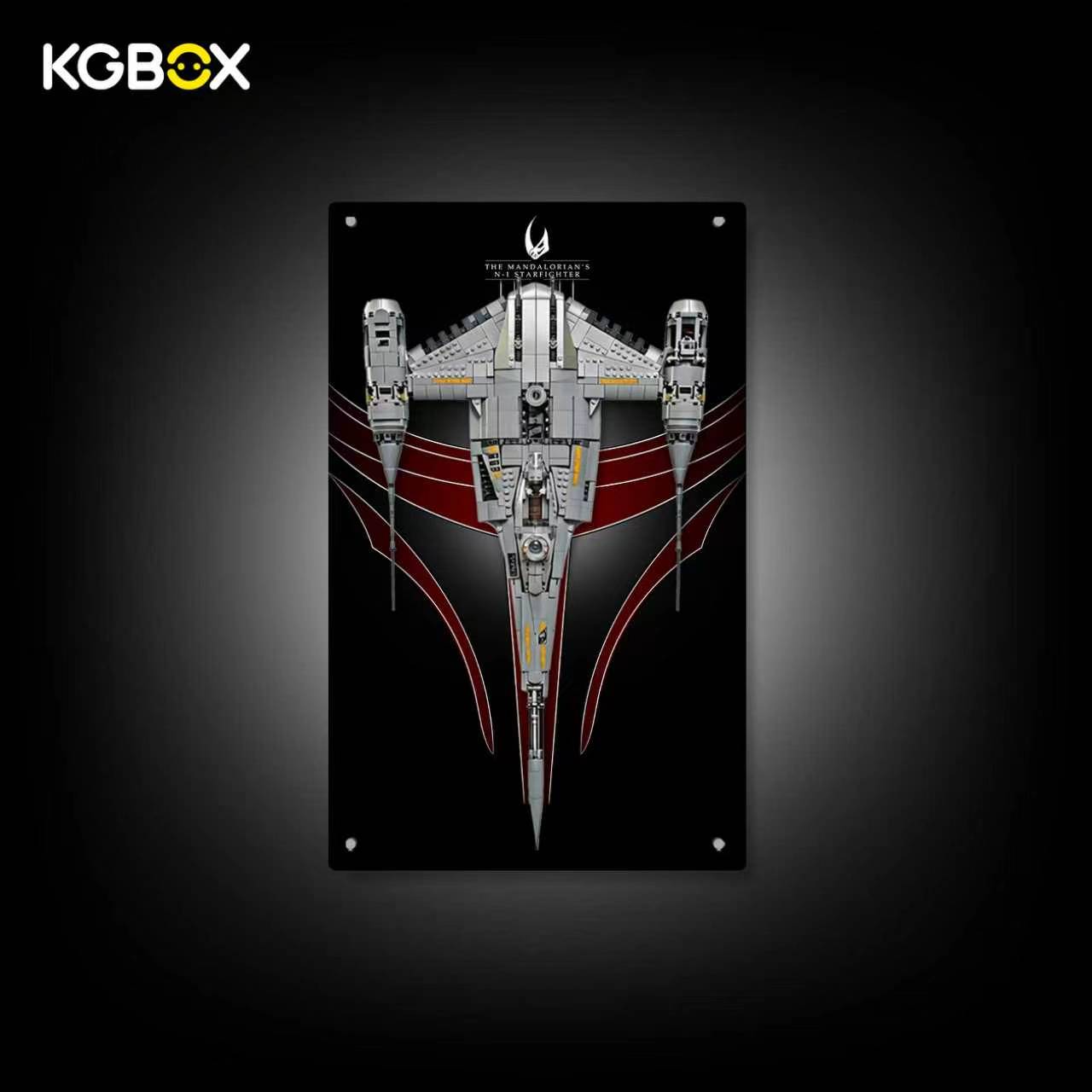 Acrylic Wall Mounted Board for LEGO Star Wars75442 The Mandalorians N1 Starfighter