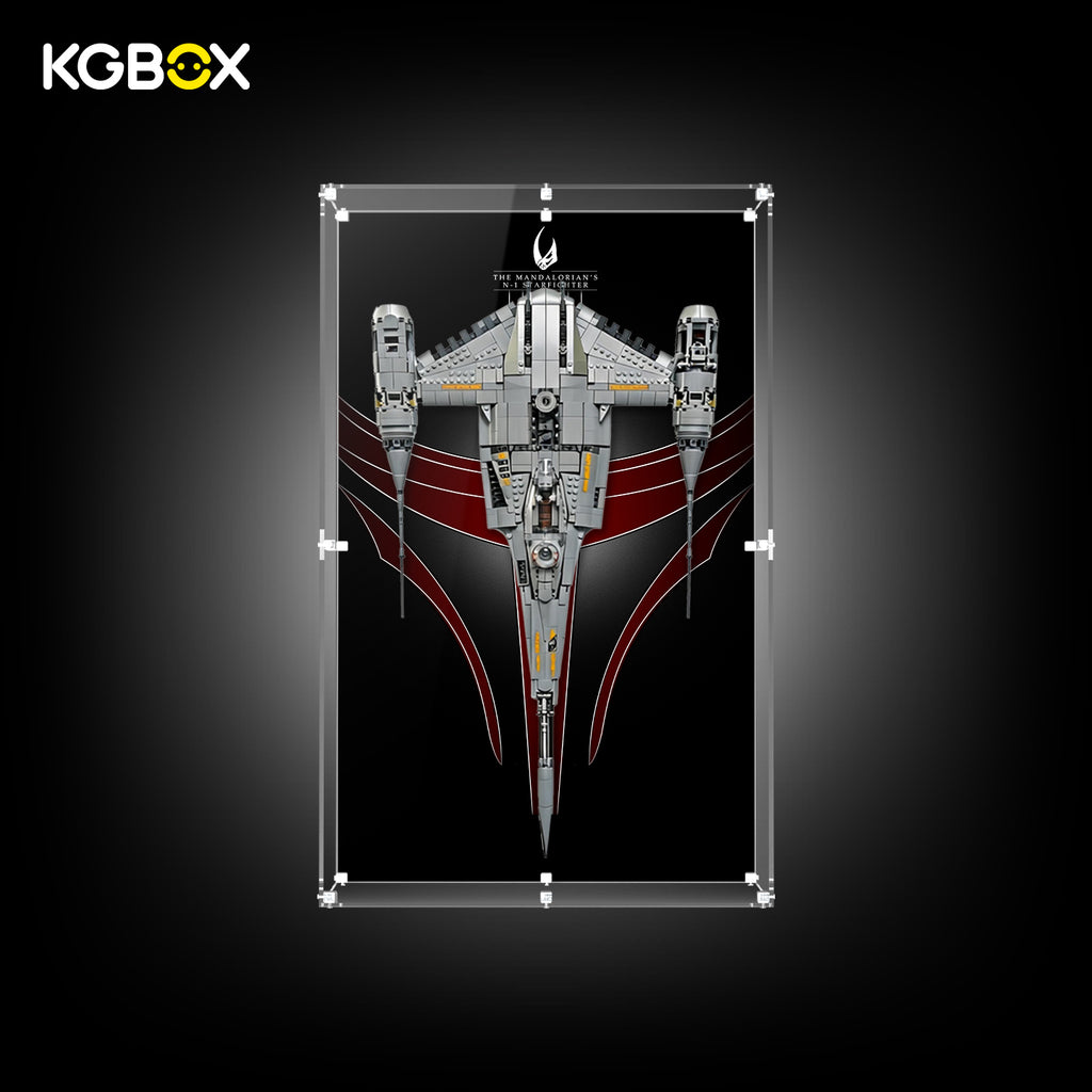 Acrylic Wall Mounted Board for LEGO Star Wars75442 The Mandalorians N1 Starfighter