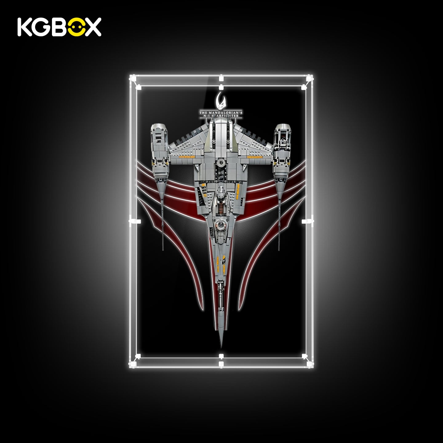 Acrylic Wall Mounted Board for LEGO Star Wars75442 The Mandalorians N1 Starfighter