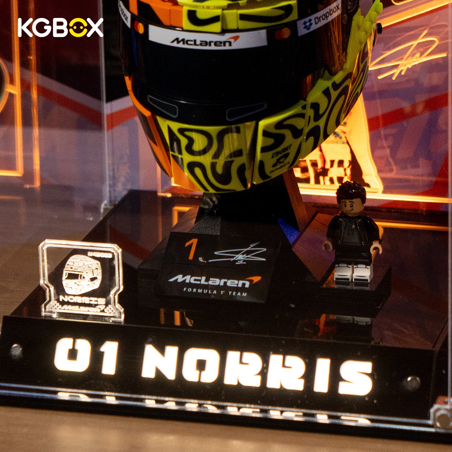 LED Display Case for LEGO 43023 McLaren Mastercard F1 Team Lando Norris & 43017 McLaren Mastercard F1 Team Oscar Piastri