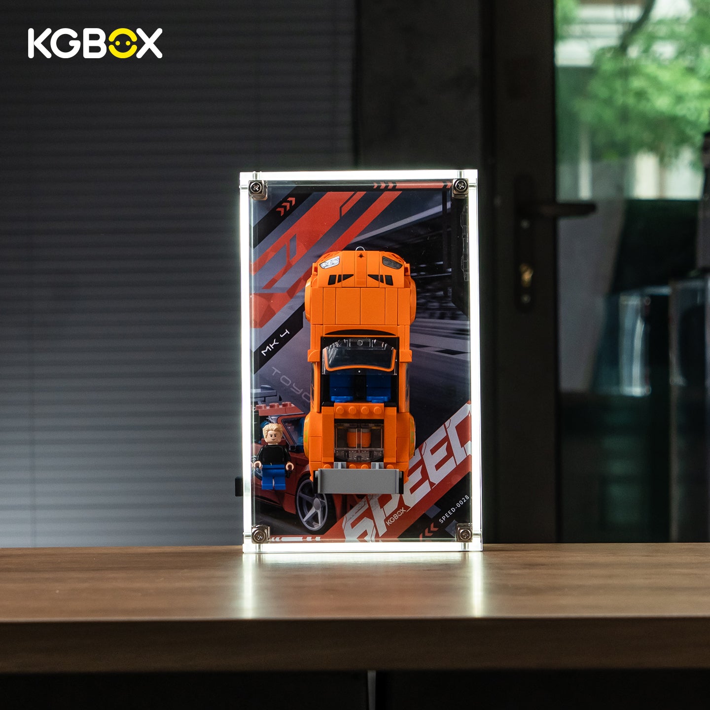 Display Case for LEGO 77260 Speed Champions Fast & Furious Toyota Supra MK4