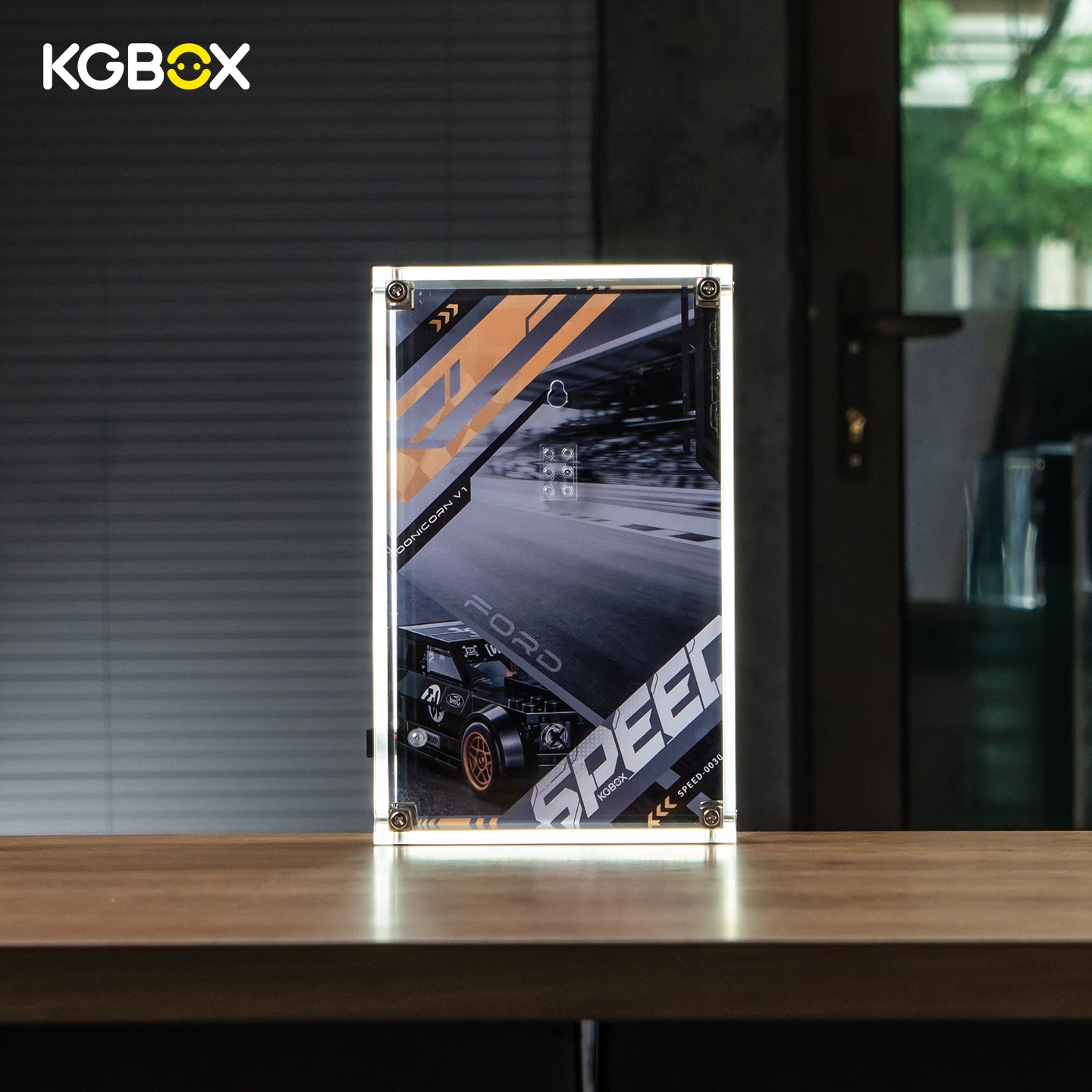 Display Case for LEGO 77262 Speed Champions Ken Block's 1965 Ford Mustang Hoonicorn RTR V1