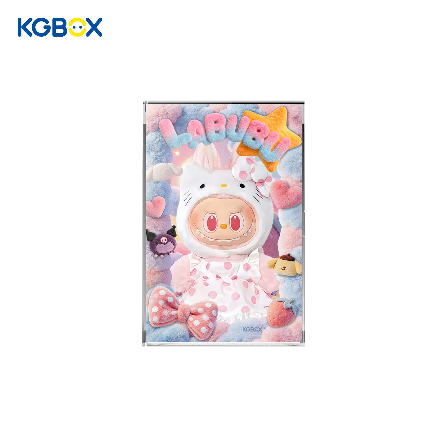 POP MART Labubu The Monsters Hello Kitty and Friends Series Vinyl Plush Pendant Display Case