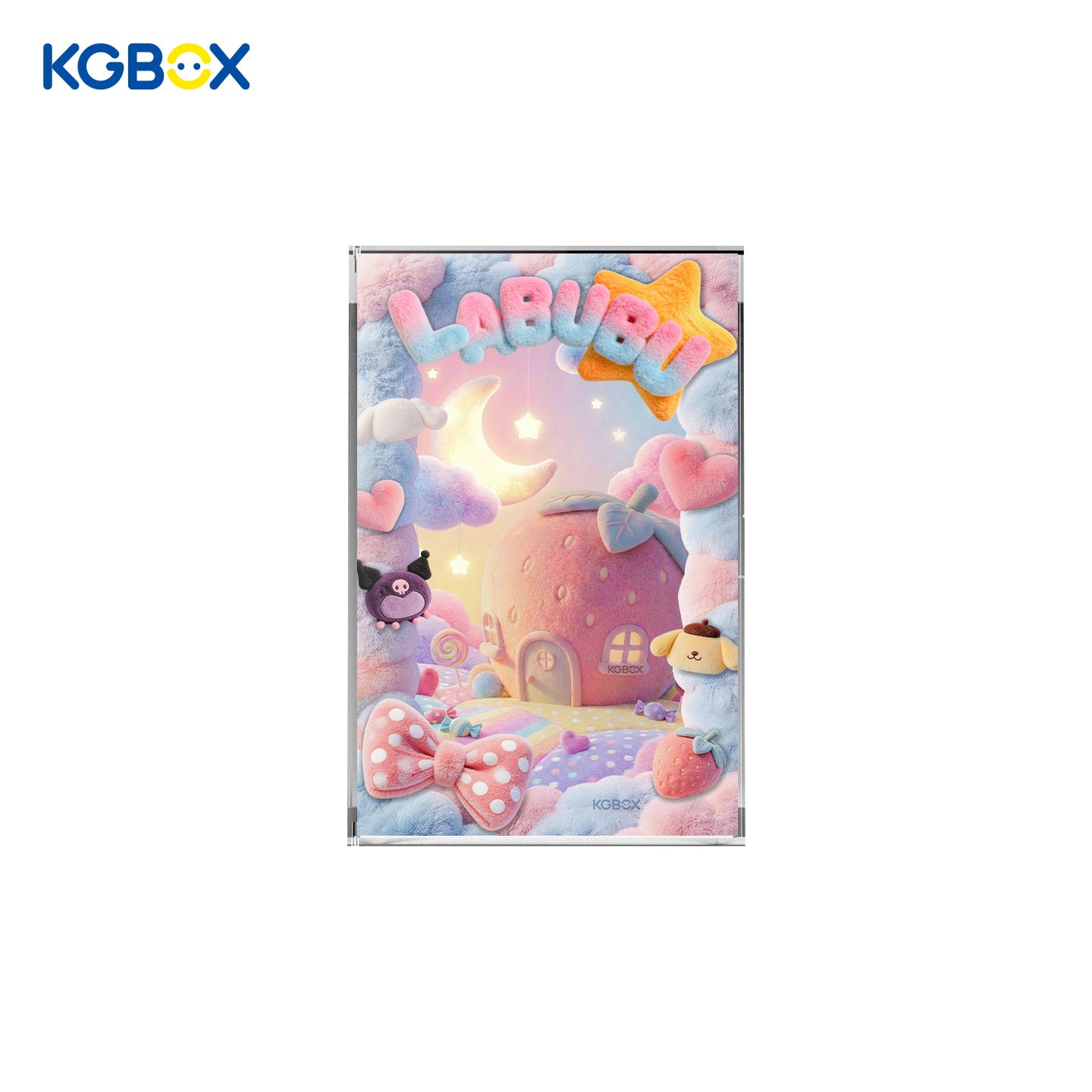 POP MART Labubu The Monsters Hello Kitty and Friends Series Vinyl Plush Pendant Display Case 1
