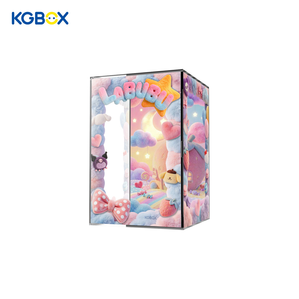 POP MART Labubu The Monsters Hello Kitty and Friends Series Vinyl Plush Pendant Display Case 2