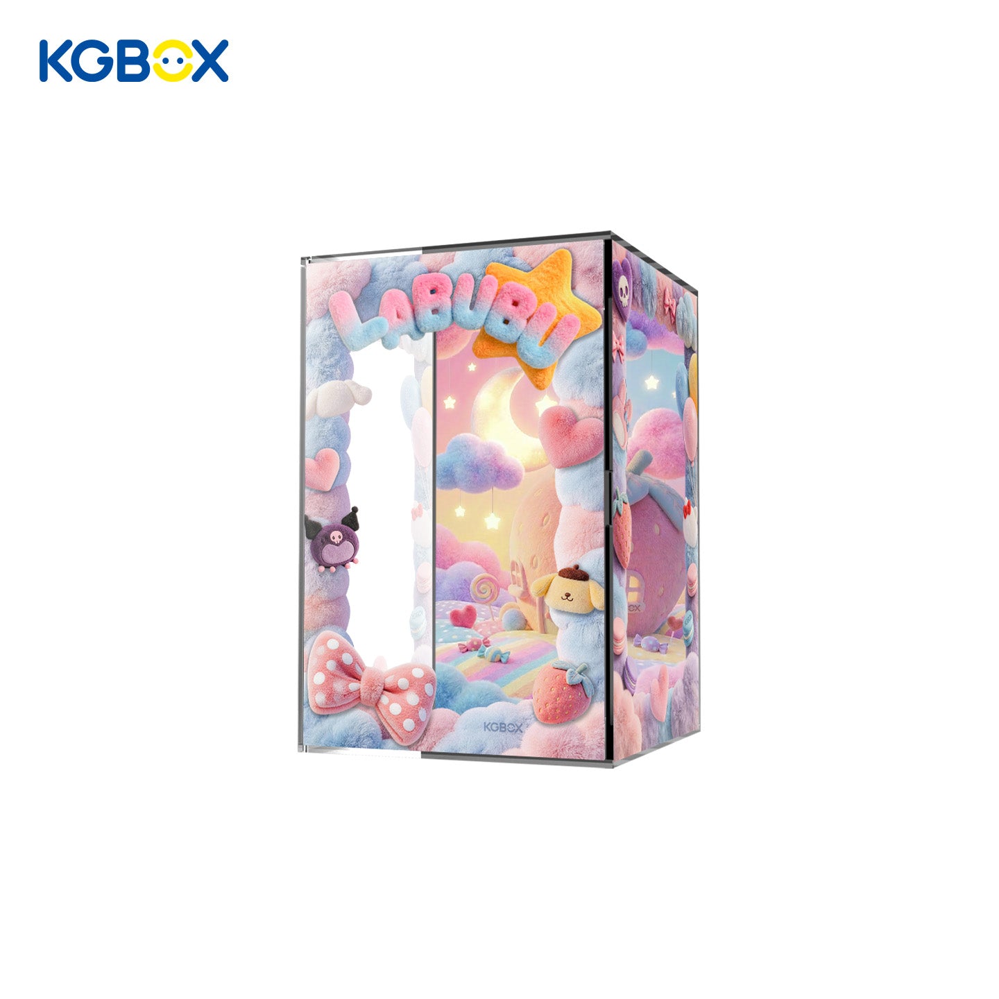 POP MART Labubu The Monsters Hello Kitty and Friends Series Vinyl Plush Pendant Display Case 2