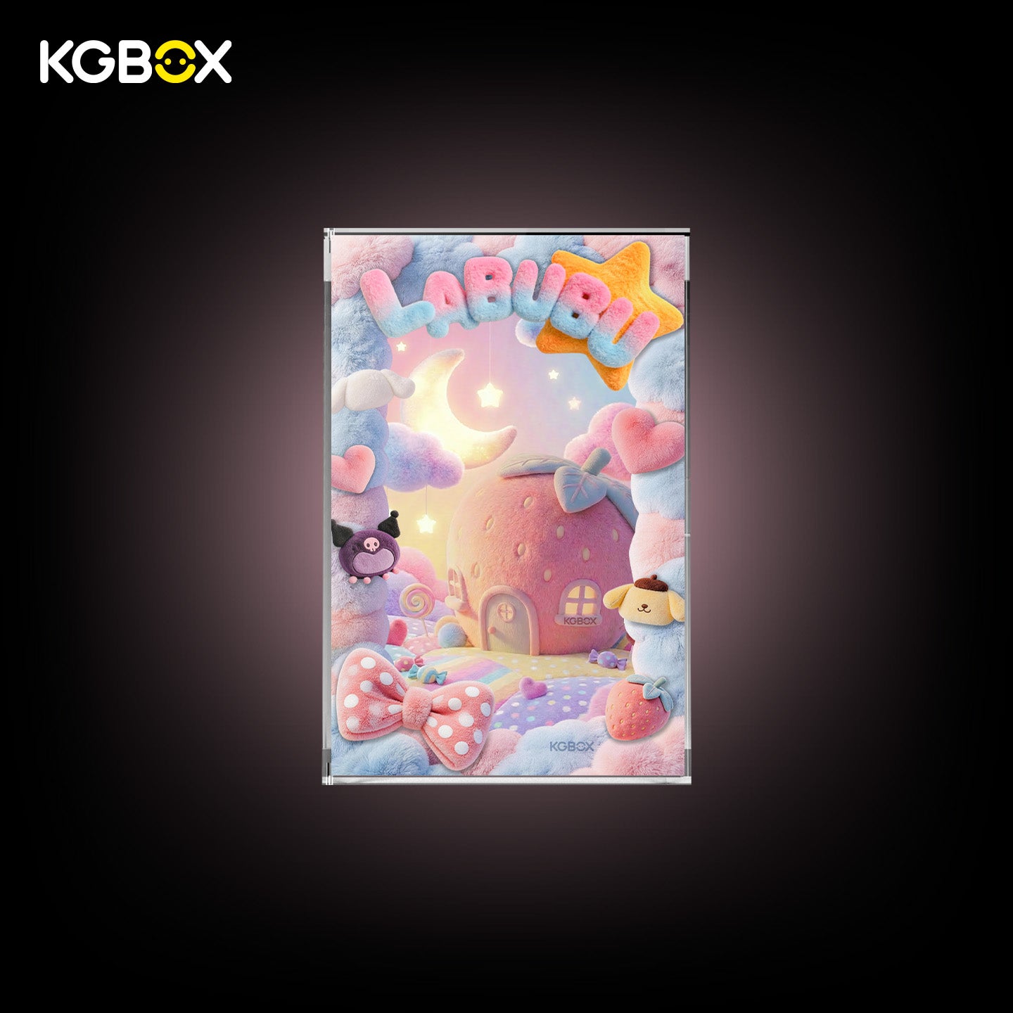 POP MART Labubu The Monsters Hello Kitty and Friends Series Vinyl Plush Pendant Display Case 4