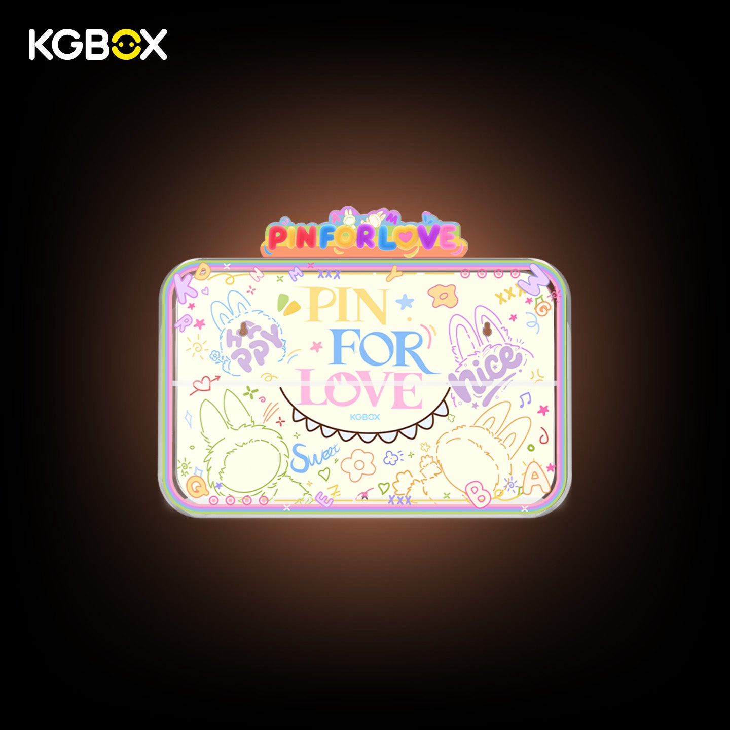 POP MART Labubu The Monsters Pin for Love Series Vinyl Plush Pendant Display Case