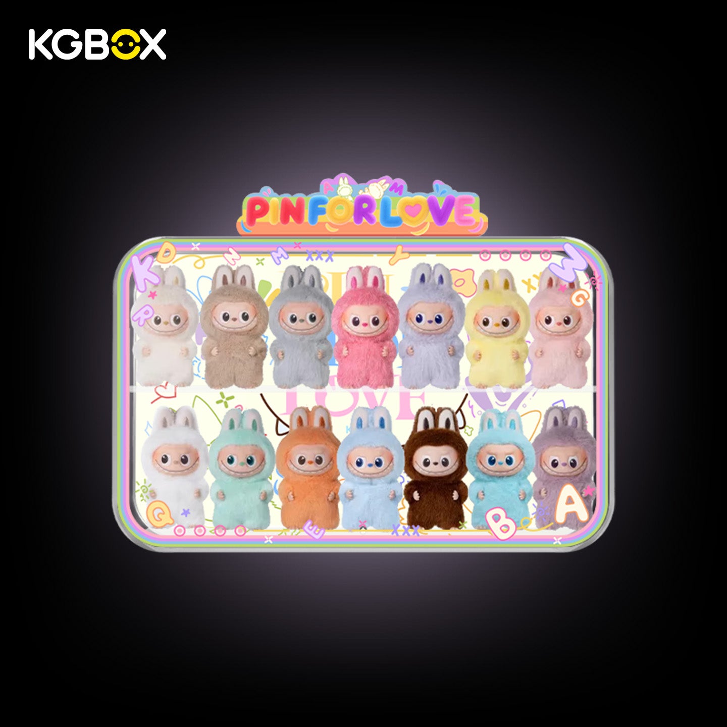 POP MART Labubu The Monsters Pin for Love Series Vinyl Plush Pendant Display Case 4