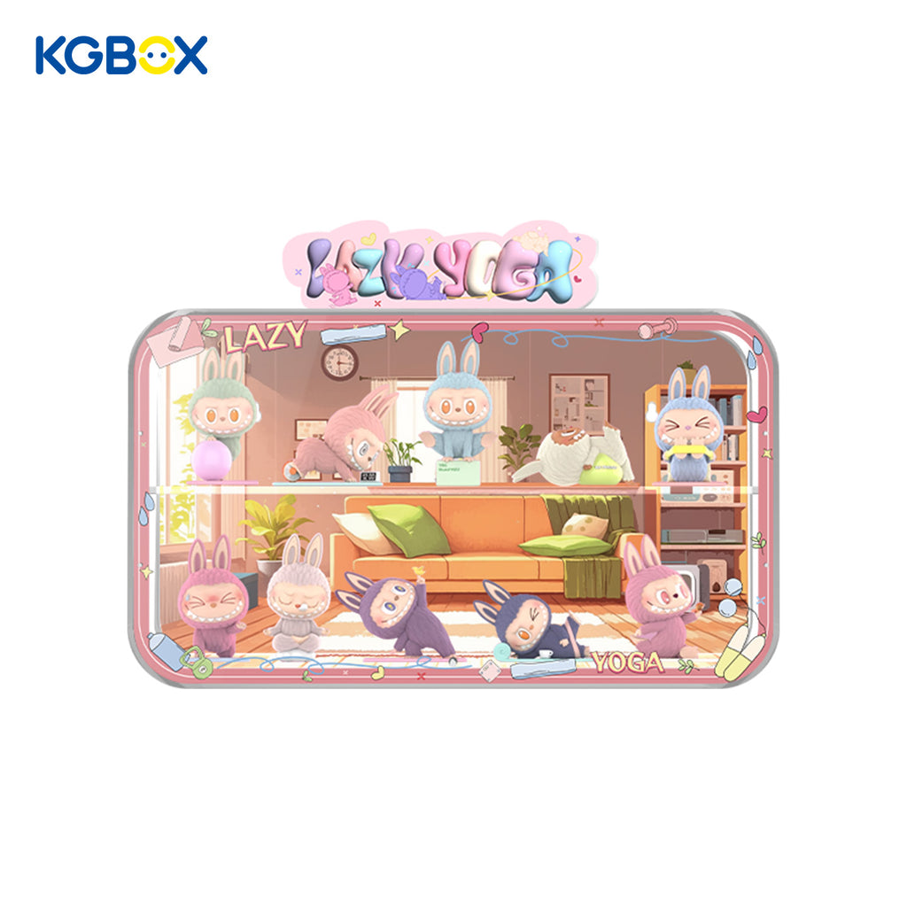 POP MART Laububu The Monsters Lazy Yoga Series Figures Display Case